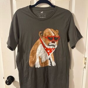 Duke & Winston Gray Bulldog Heart Tee